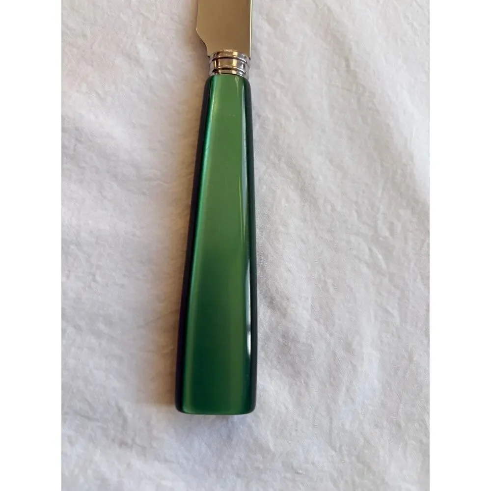 NEW Sabre Paris Icône Dark Green Dinner Knife 18/10 Stainless Acrylic